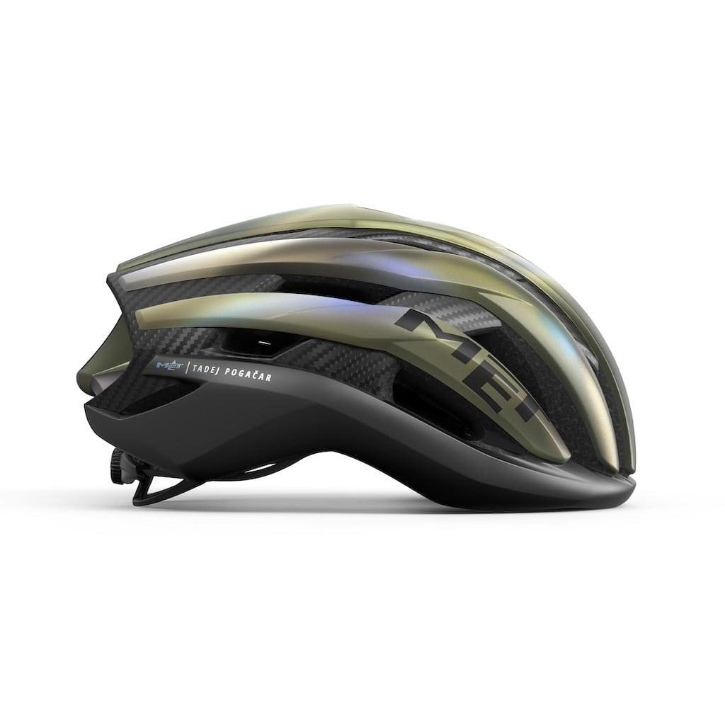 MET Trenta 3k Carbon MIPS Fahrradhelm | Größe S (52-56 Cm) | Matt Vanilla Ice Gold | 220 G