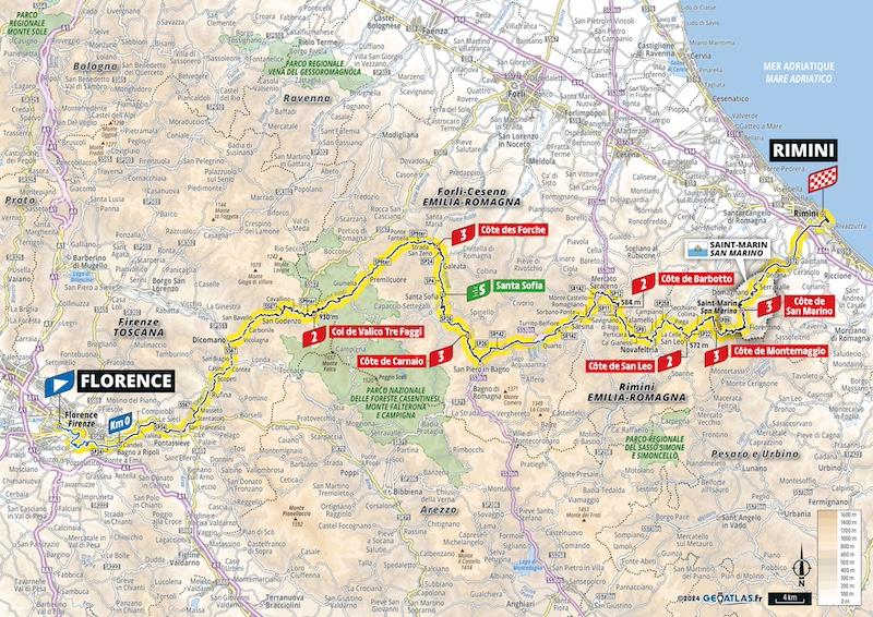 Tour de France 2024 étape 1, Florence => Rimini - Dimensions Vélo