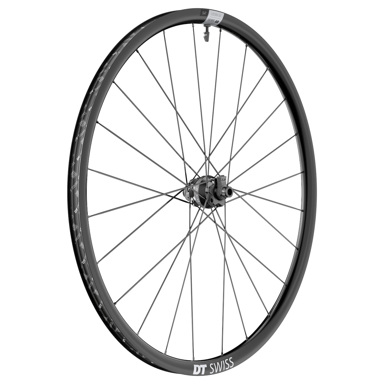 Moyeu Avant DT Swiss 350 SP Dynamo Noir - 12x100mm, 24 Rayons, Pour Frein à Disque, Neuf